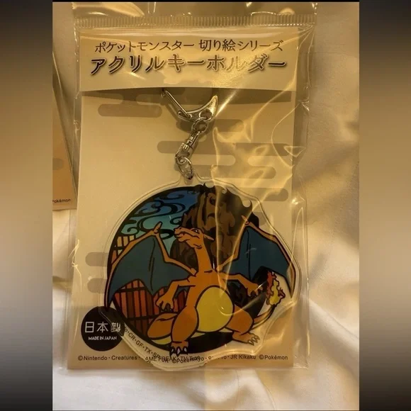 Pokemon Charizard Eevee Acrylic Key Holders Japan